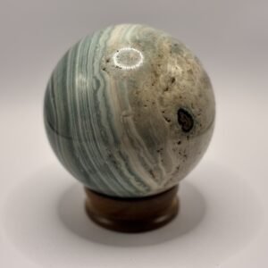 Esfera decorativa de calcita y aragonita bege - marrom