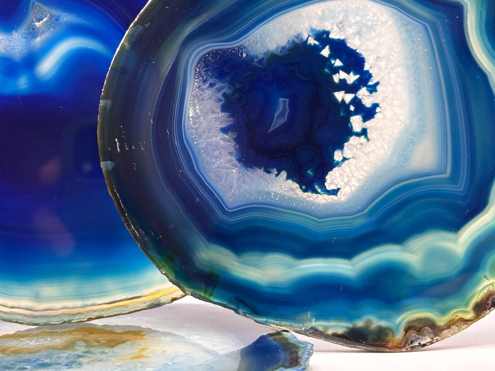 Conjunto de bases em ágata natural ( com tingido ) - Imagem 3