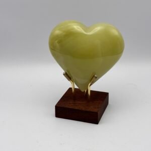 Escultura de Coração ônix verde