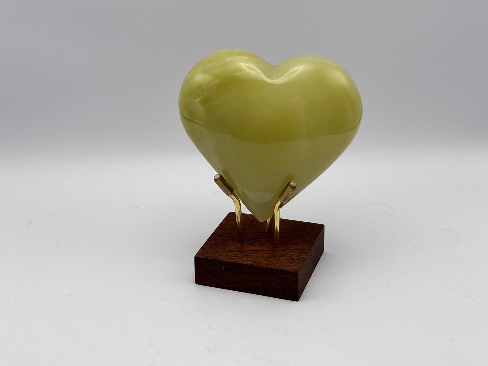 Escultura de Coração ônix verde